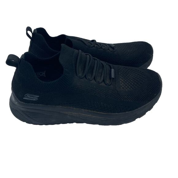 Skechers Hers Memory‎ Foam Womens Black Sneakers 9 Stretch Fit - Picture 1 of 7